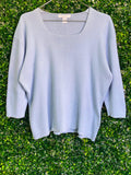Dreamsdam Lavender Square-Neck Knit Top — front