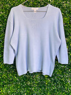 Dreamsdam Lavender Square-Neck Knit Top — front