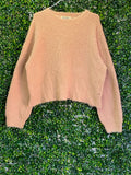 Refinery Beige Fluffy Knit Sweater — front