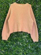 Refinery Beige Fluffy Knit Sweater — front