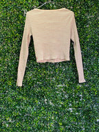 Levi's Neutral Ribbed Button Cardigan — back
