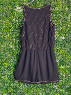 Woolworths Black Beaded Diamond Romper — back