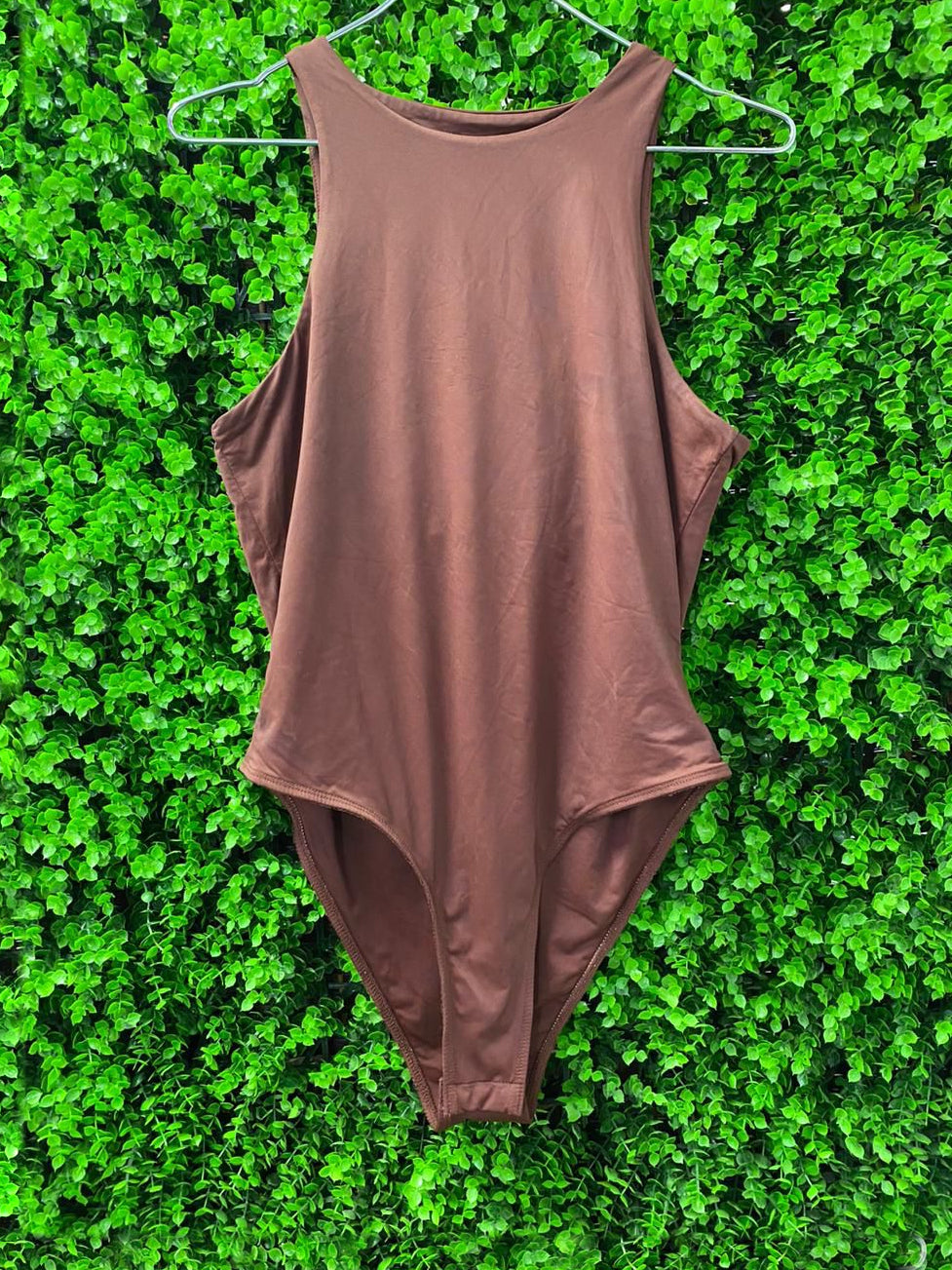 Chocolate Brown Sleeveless Bodysuit