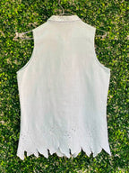 Chiffons London Mint Linen Blouse — 02-back