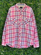 Polo Pink Multicolour Plaid Cotton Shirt — front