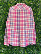 Polo Pink Multicolour Plaid Cotton Shirt — back