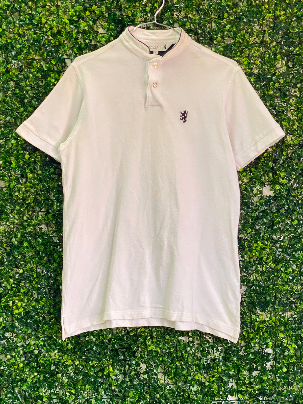 Pringle of Scotland White Crest Polo Shirt — front