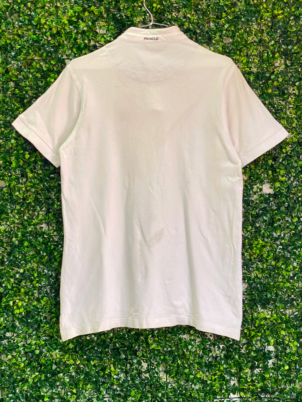 Pringle of Scotland White Crest Polo Shirt — back