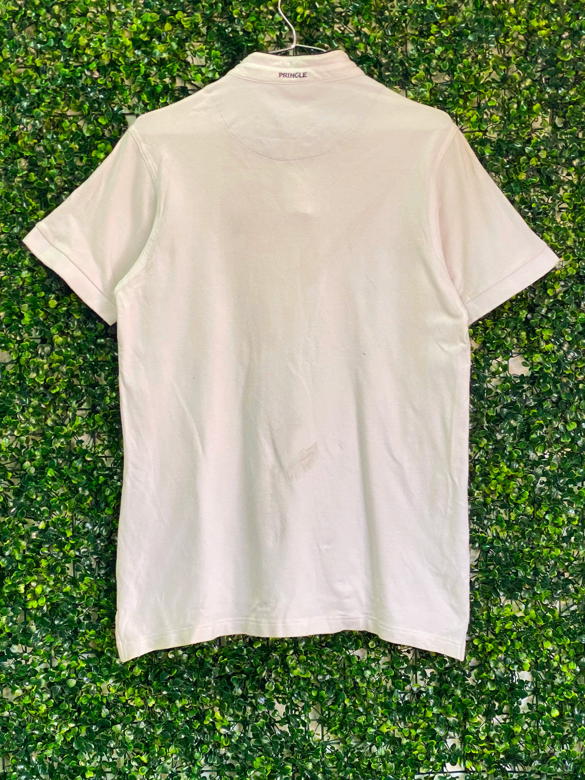 Pringle of Scotland White Crest Polo Shirt — back