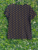 Mango Navy Pineapple Print T-Shirt — back