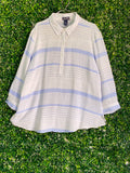 Equinox Pale Blue Stripe Relaxed Tunic Shirt — front
