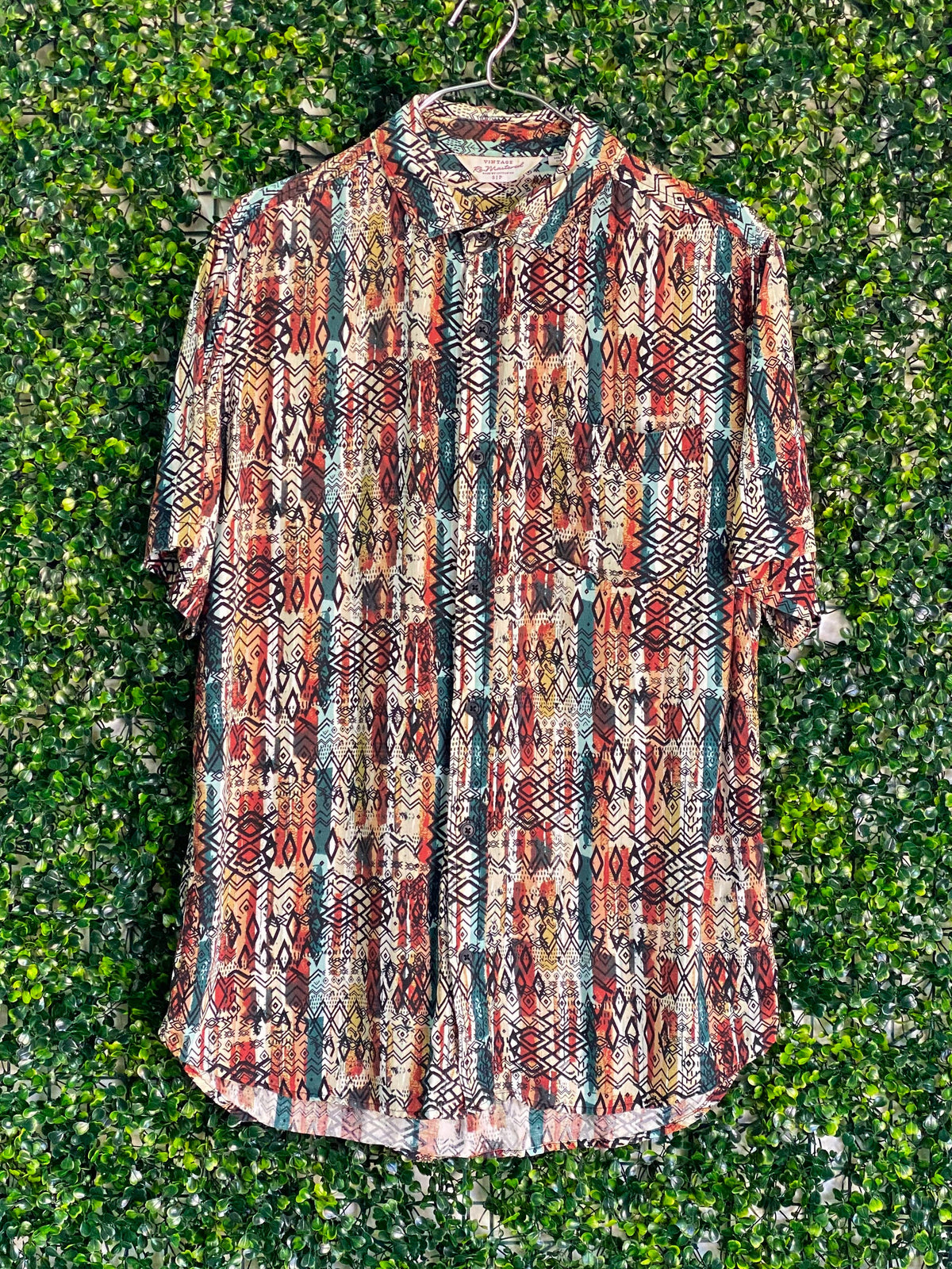 Cotton On Vintage Re-Mastered Geometric Print Shirt — front