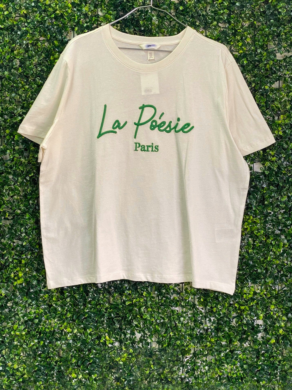 Cream La Poésie Paris Graphic T-Shirt — front