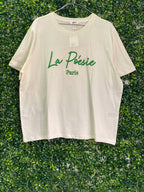 Cream La Poésie Paris Graphic T-Shirt — front