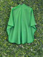 Leigh Schubert Emerald Green Draped Blouse — back