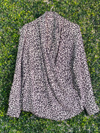 Studio.W Black & White Leopard Print Blouse — front