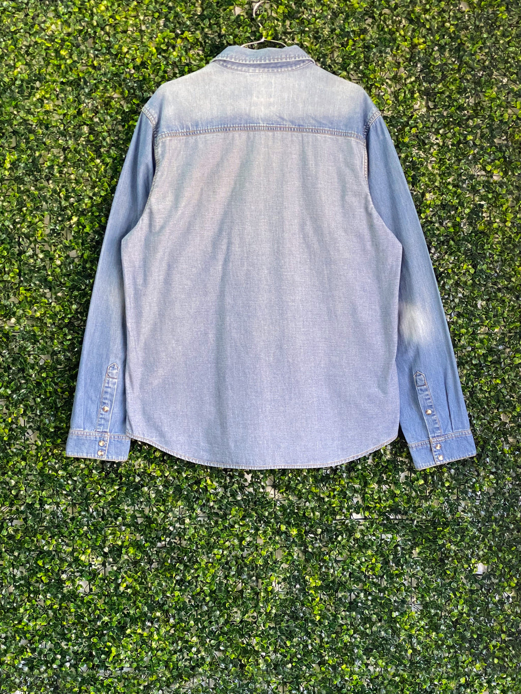 Daniel Hechter Blue Slim Fit Denim Shirt — back