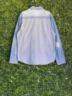 Daniel Hechter Blue Slim Fit Denim Shirt — back