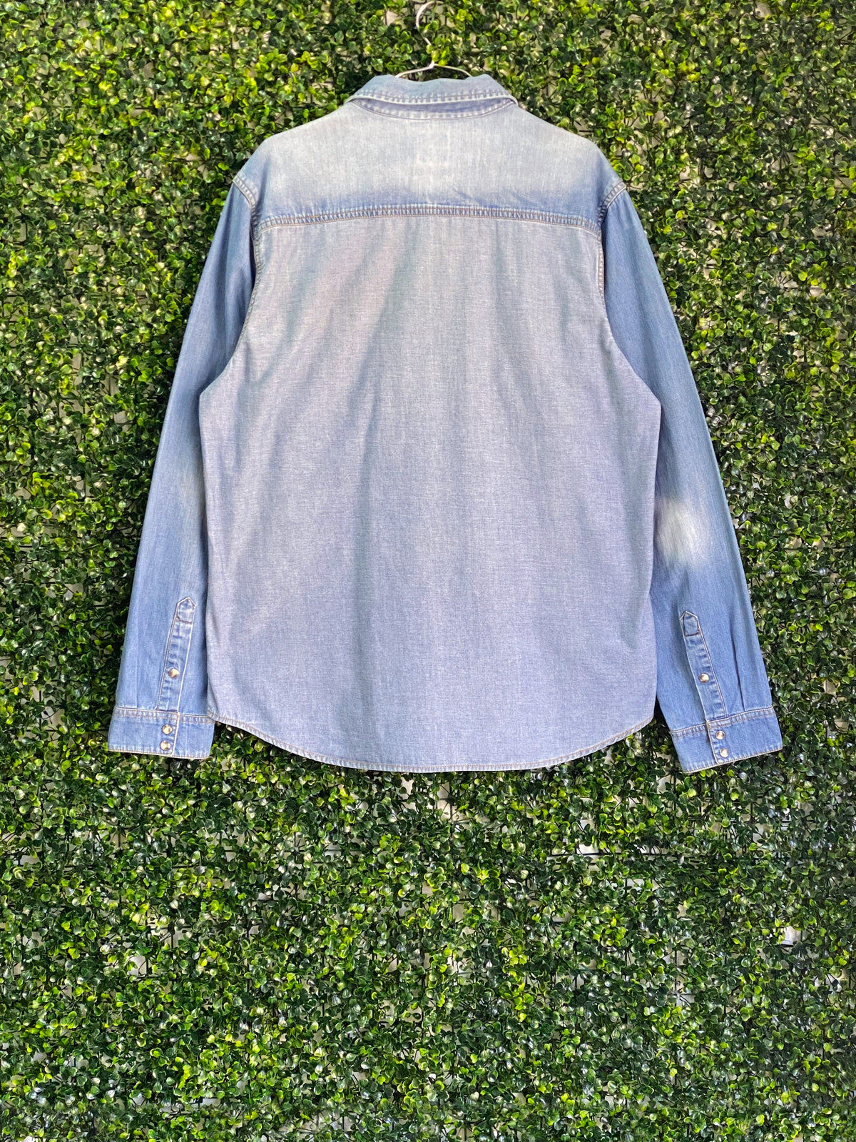 Daniel Hechter Blue Slim Fit Denim Shirt — back