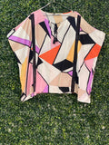 Studio.W Multicolour Geometric Tassel Kaftan Top — front