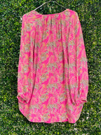 August Pink Leopard Palm Print Tunic — back