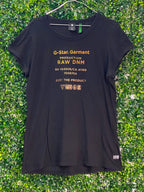 G-Star RAW Black Gold Logo T-Shirt — front
