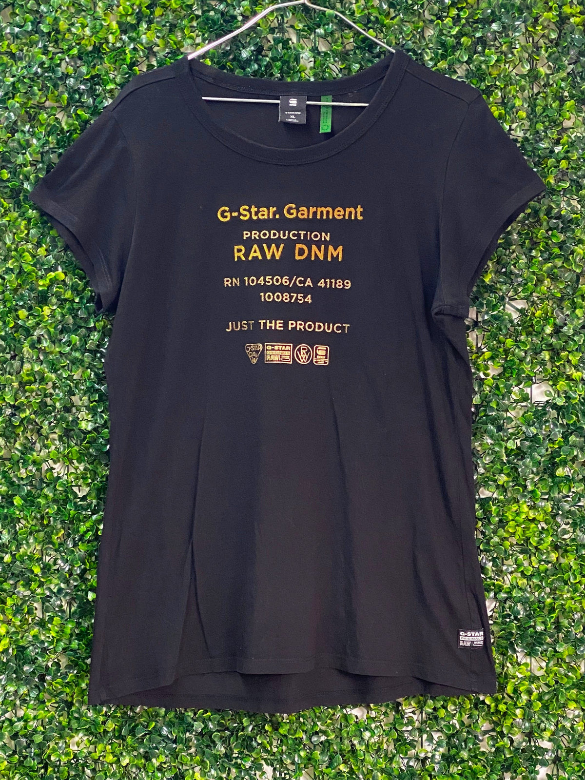 G-Star RAW Black Gold Logo T-Shirt — front