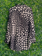 H&M Black & Ivory Mixed Houndstooth Shirt — back