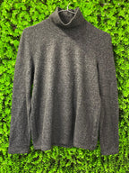 Zara Charcoal Grey Roll-Neck Knit Top