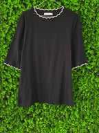 Woolworths Black Contrast-Trim T-Shirt