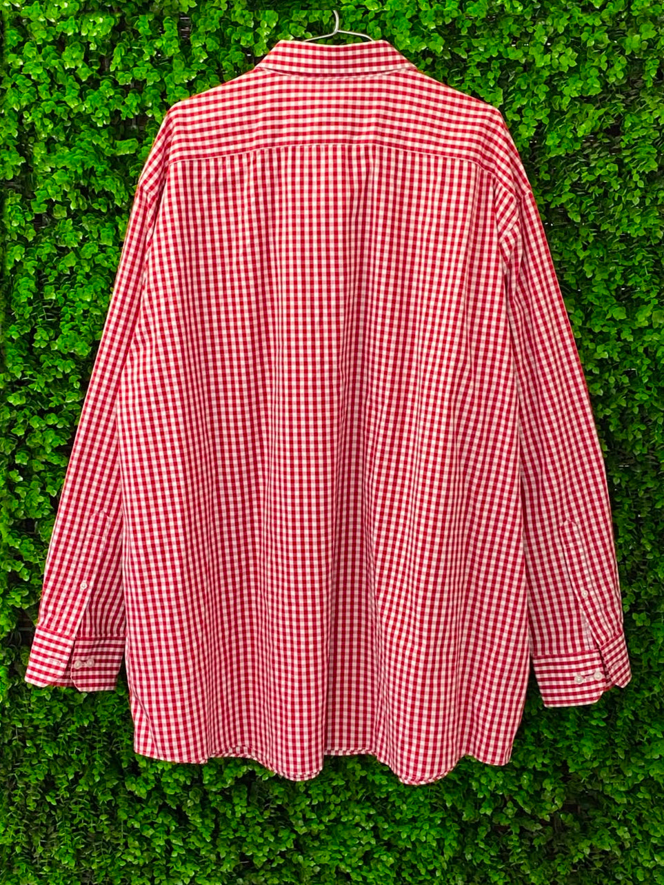 Red & White Gingham Oversized Shirt