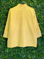 Cotton Connection Yellow Gingham Heart Print Blouse — back