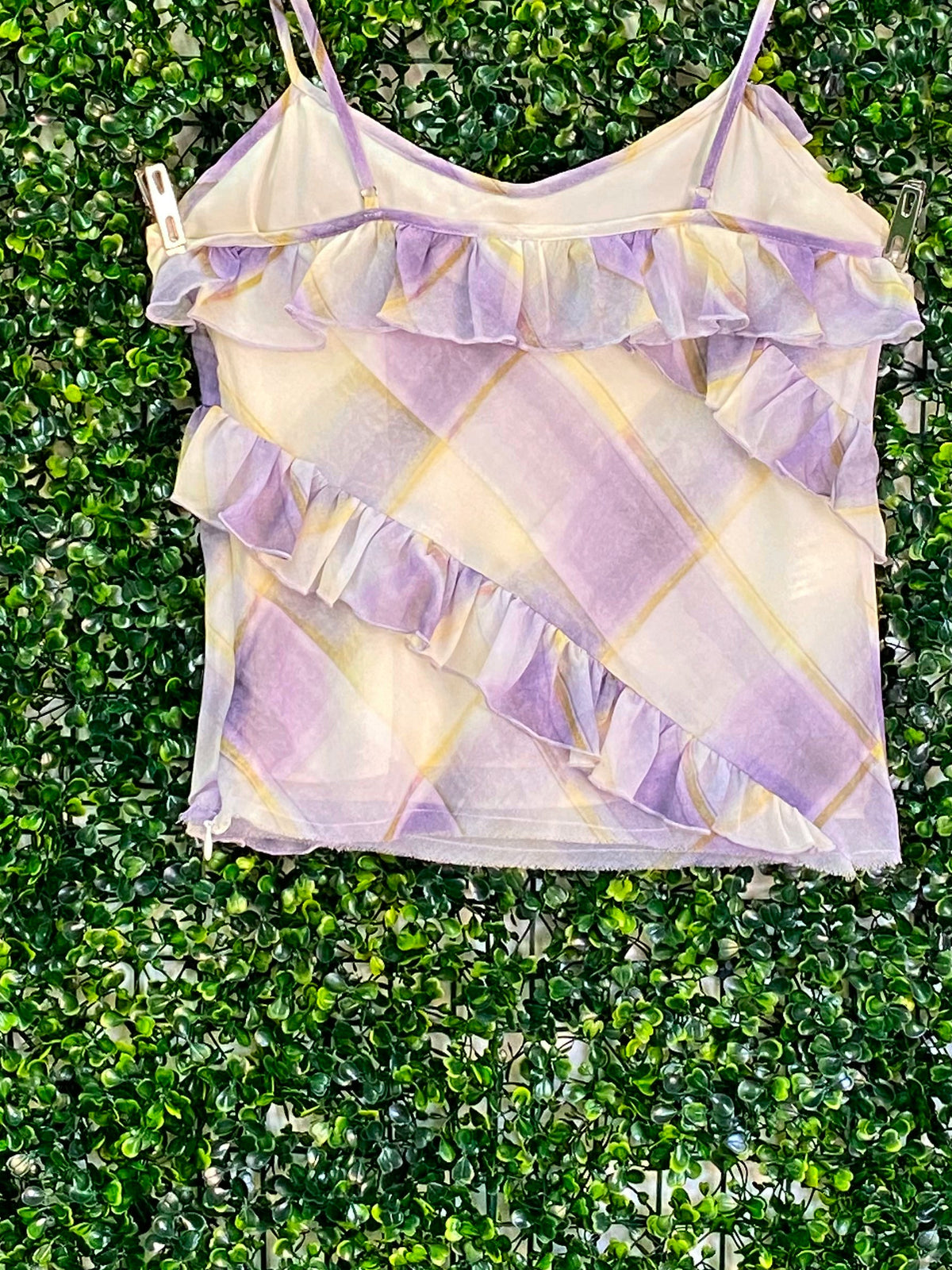 Zara Pastel Ruffle Camisole — back