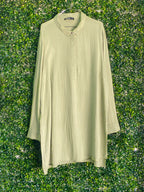 Woolworths Sage Longline Shirt Tunic — front