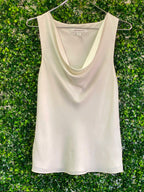 Forever New Ivory Cowl-Neck Sleeveless Top — front