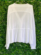 Woolworths White Swiss-Dot Lace-Trim Blouse — back