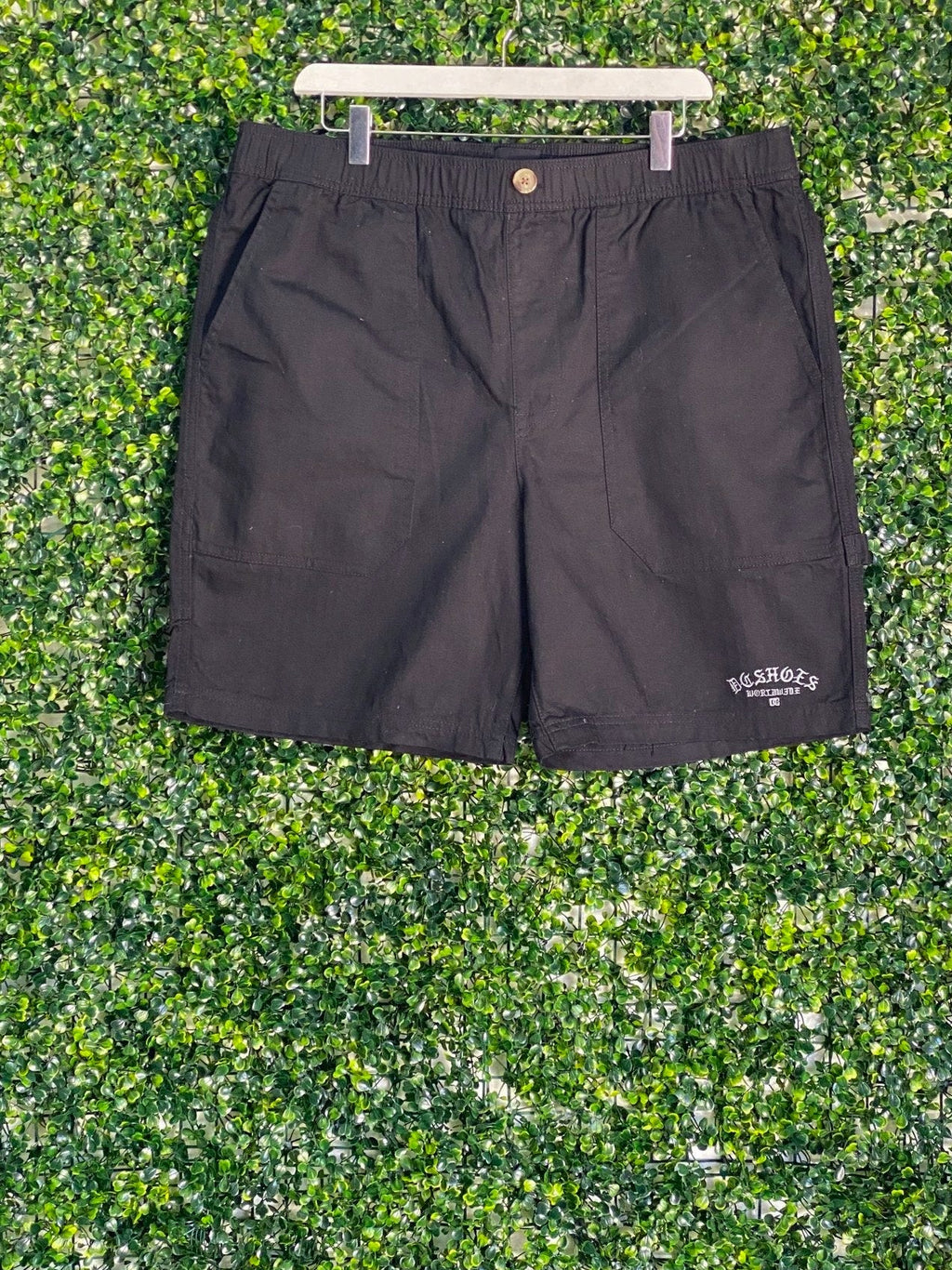 DC Shoes Black Cotton Utility Shorts — front