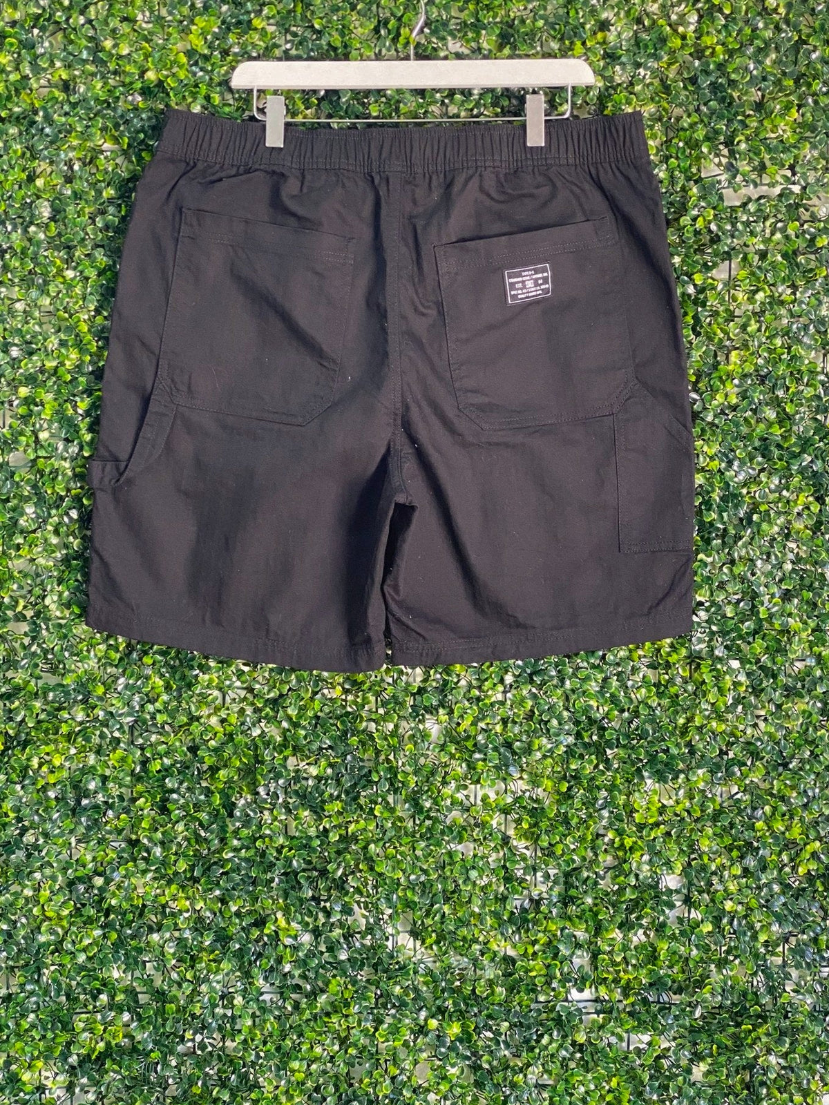 DC Shoes Black Cotton Utility Shorts — back