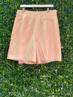NUMO Blush Pink Cotton Tailored Shorts — back