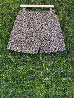 DiNi Black and White Animal Print Tailored Shorts — back