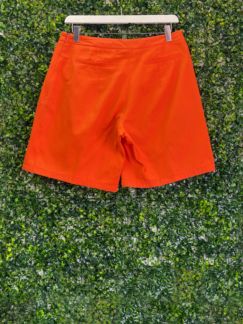 ZUI Burnt Orange Button-Detail Tailored Shorts — back