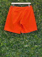 ZUI Burnt Orange Button-Detail Tailored Shorts — back
