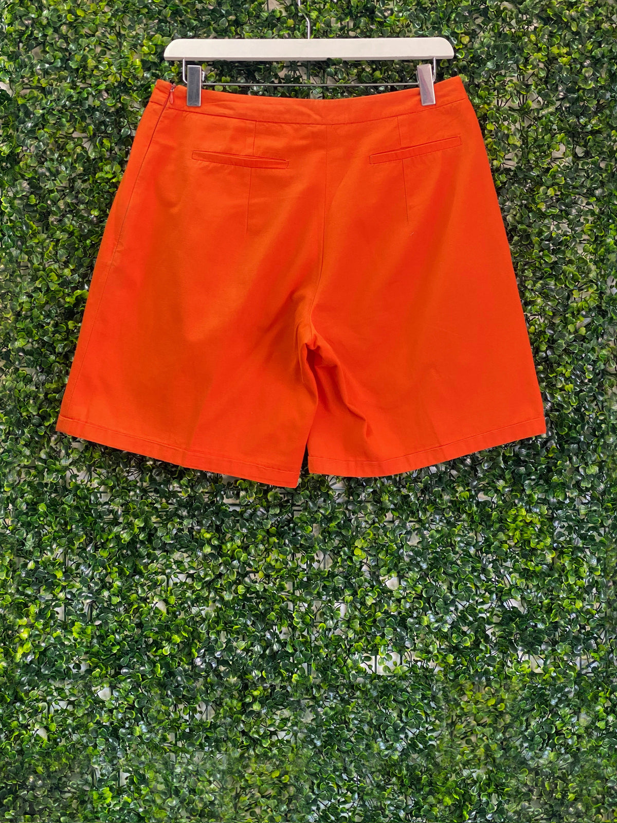 ZUI Burnt Orange Button-Detail Tailored Shorts — back