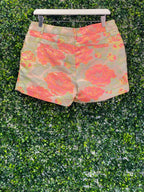 Vero Moda Classic Peach Floral Tailored Shorts — back