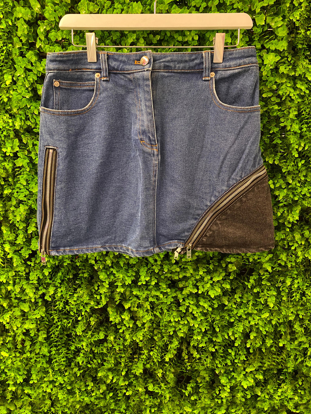 Sonia Rykiel Paris Zip-Detail Denim Mini Skirt