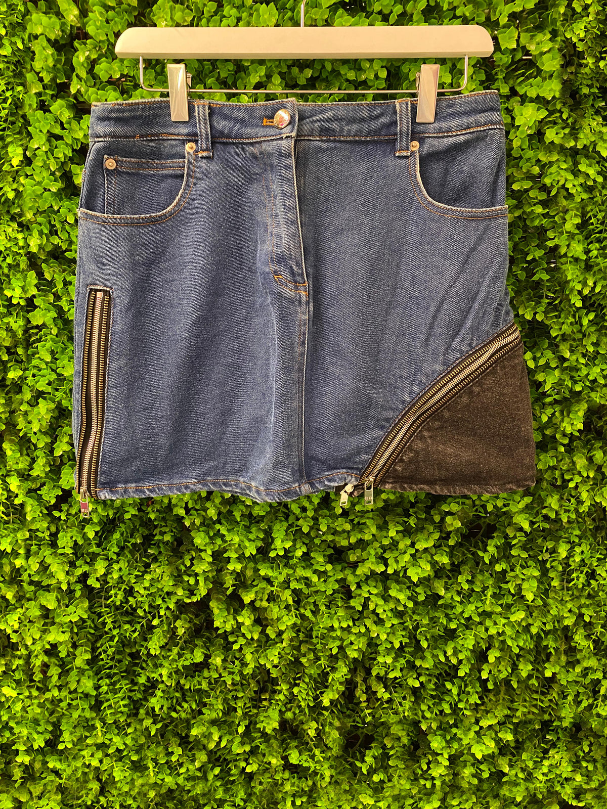 Sonia Rykiel Paris Zip-Detail Denim Mini Skirt