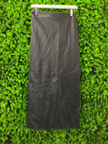 H&M Black Faux Leather Maxi Skirt