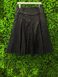Black Textured A-Line Midi Skirt by Polo
