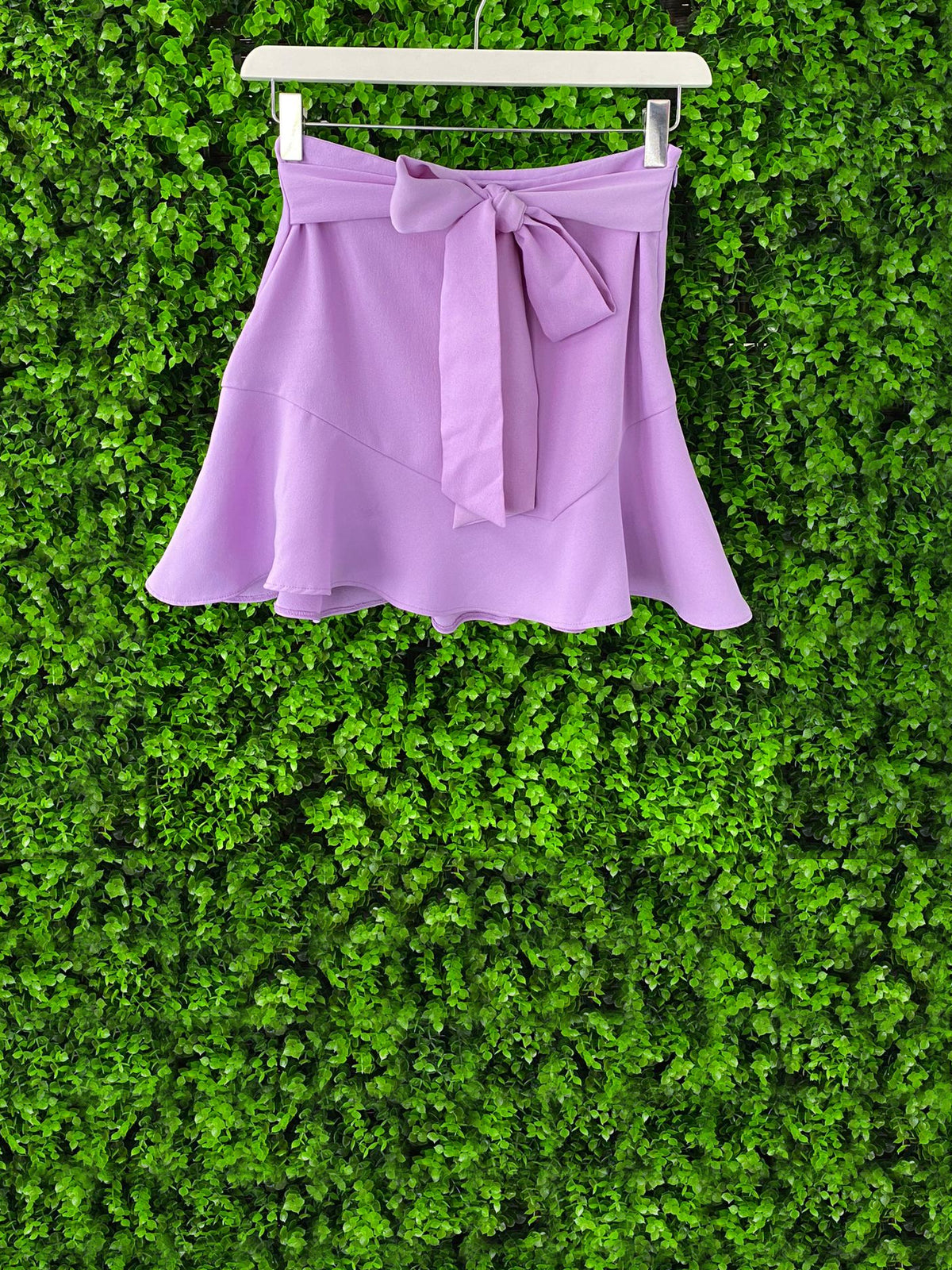 Zara Lilac Tie-Waist Mini Skirt