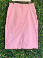 Zac & Val Pink Fine-Wale Pencil Skirt — back